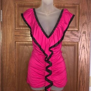 New w/ tags The Buckle pink black dress top small
